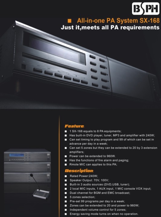  Extend 5 Channels And 480w Amplifier Pa System Suitable All In One Pa System Manufactures