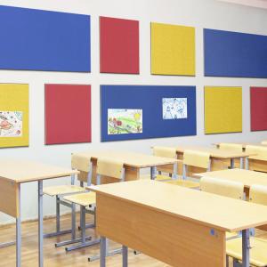 Easy self adhesive fire retardant sound reflecting panel fireproof acoustic panel for school decoration