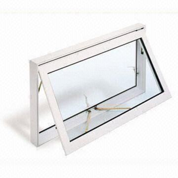 Quality Awning PVC Window in American Style, Hinged at Top and Bottom Sash Swings Outward for sale