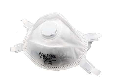  White Color Valved Respirator Mask , N95 Respirator With Exhalation Valve Manufactures