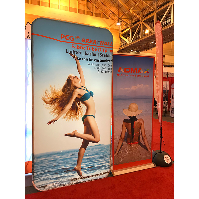  Tension Fabric Banner stands , Fabric tube display Aluminium Material Manufactures