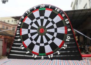  Giant Inflatable Soccer Dart Board CE / UL Air Blower For Outdoor Play Manufactures