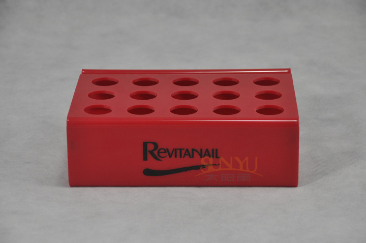 Red Acrylic Nail Polish Display Rack With Laser Cutting Logo Painting Manufactures