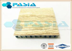 Travertine Honeycomb Stone Panels For Old Building Renovation Surface Polished