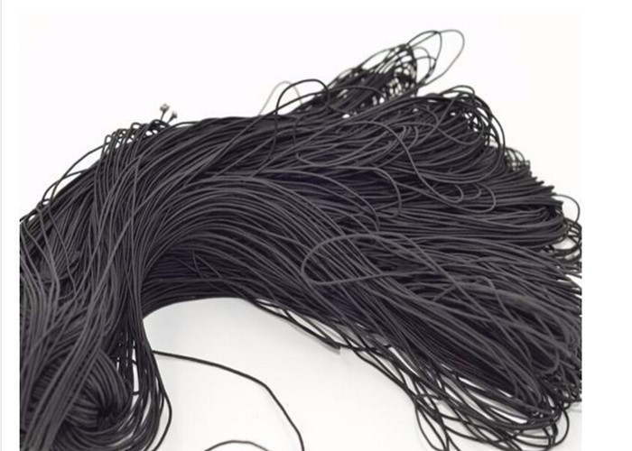 China Eco - Friendly Black Elastic Cord 2mm , Stretchy Elastic Cord For Clothing on sale