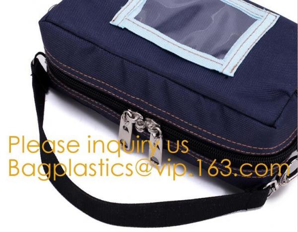Quality Bank Pack Case Manufacturer Customize Strong Power Waterproof Locking Secured Bank Tool Coin Money Bag With PVC Window for sale