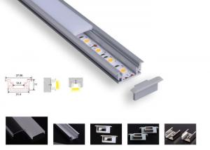  Strong Pc Led Aluminium Channel , Pcb 12.2mm Led Tape Channel For Floor Lighting Manufactures