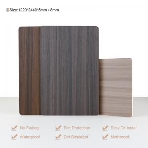 China Odorless Bamboo Fiber Wall Panel Wood Grain Veneer Sheets 1220*2440mm on sale