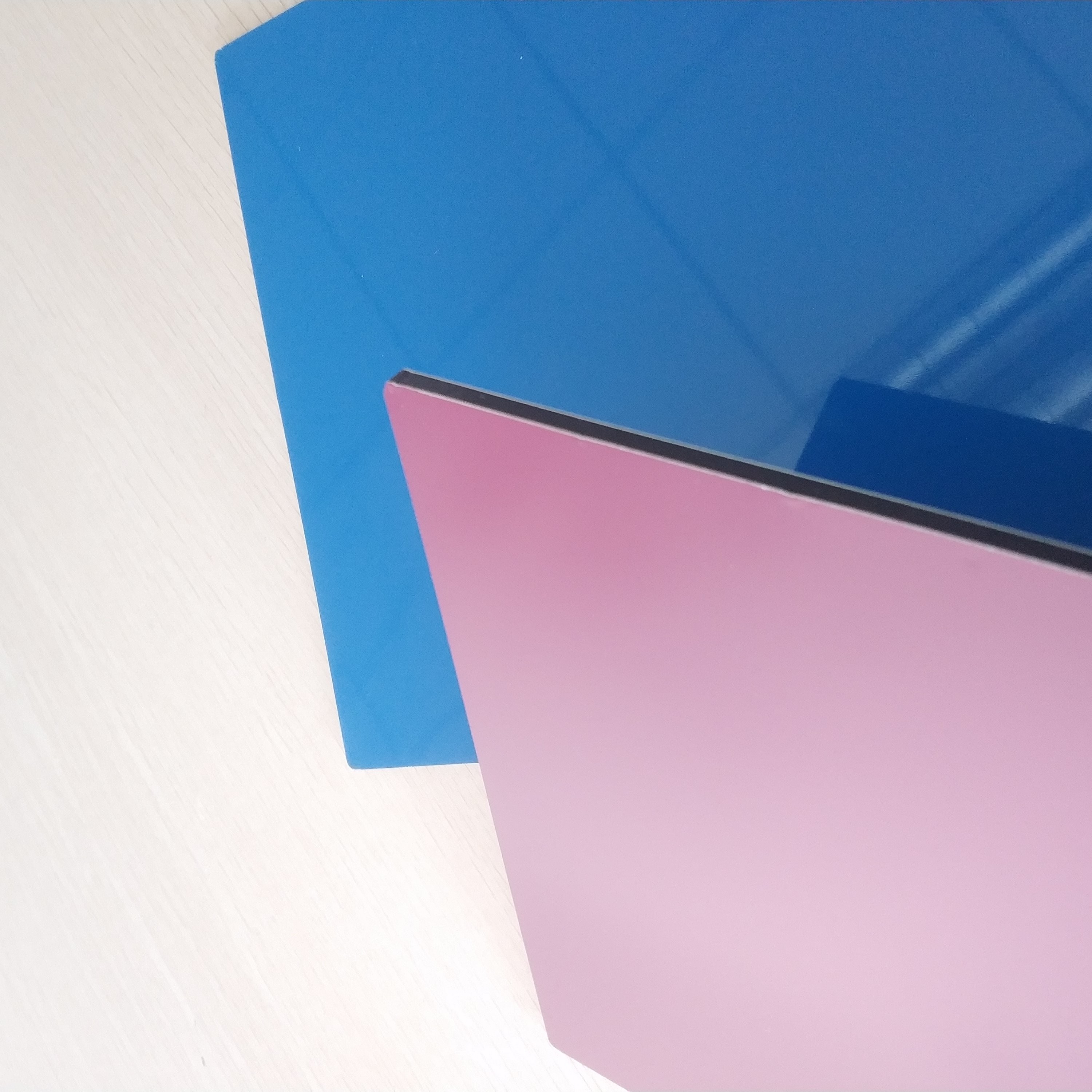  Thickness 1.8mm Aluminum Composite Panel Blue Coating Malls Hotel Decoration Manufactures