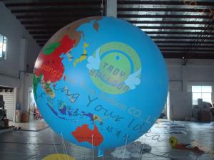  Custom 5m PVC Durable Inflatable Globe Ball Helium For Tade Show Manufactures
