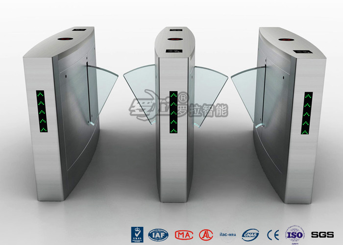  Waist Height Turnstile Access Control Automatic Flap 12V DC With Ticketing System Manufactures