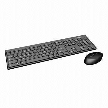 China Wireless Keyboard and Optical Mouse Combo, 2.4G Anti-interference, Slim Feature on sale