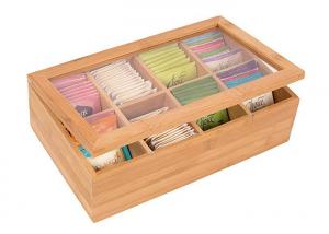 China High quality Bamboo Storage Box for coffee or Tea Box with Lid on sale