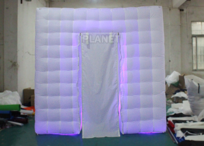  Portable Oxford LED Light White Inflatable Wedding Photo Booth With Remote Control Manufactures