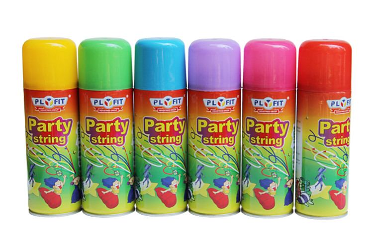  Aerosol Can Party String Spray Mixed Colours Silly Crazy String Spray For Kids / Adults Manufactures