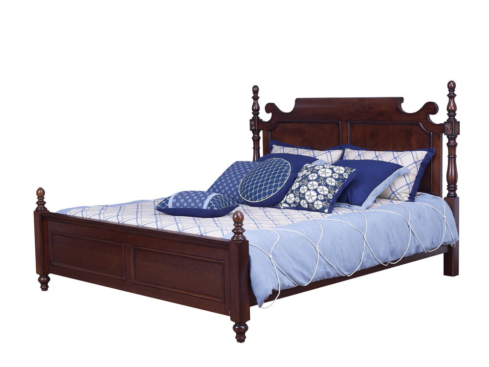  Rubber Wood made bedroom furniture in Special design Modern Headboard with wood  slat shipping from Shenzhen to Africa Manufactures