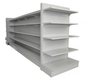 China Metal Plate Supermarket Display Racks / Departmental Store Shelf For Daily Neccessities on sale
