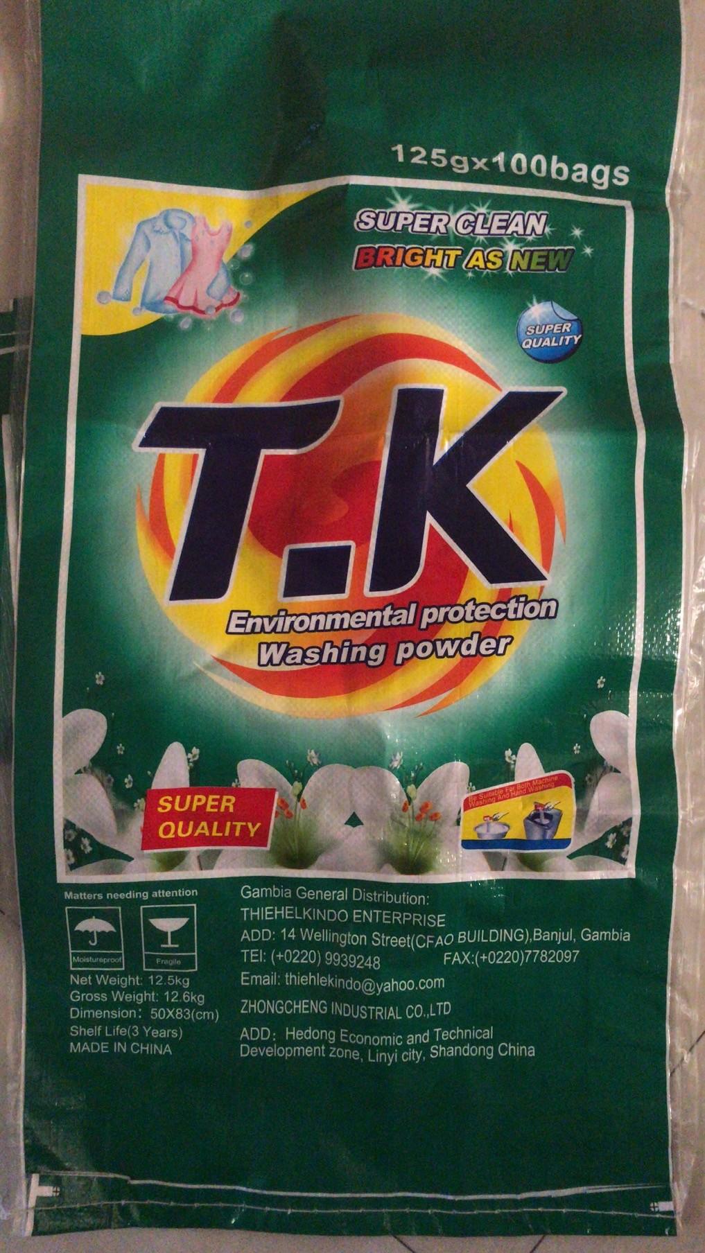 China T.K branded laundry detergent washing machine detergent powder washing liquid detergent washing detergent powder 200g on sale