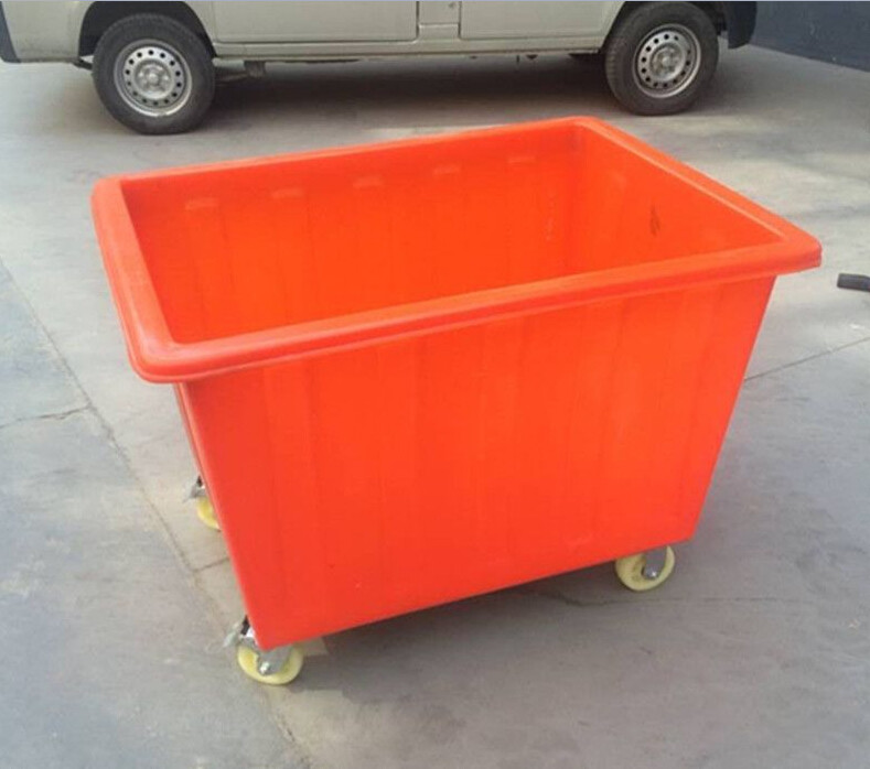 400L Customized heavy duty  Rectangular Poly Box Truck carts for sales  made in China