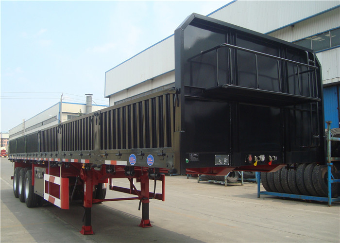 Quality 3 Axles 12 Wheels 13m Side Wall Semi Trailer High Tensile Low Alloy for sale