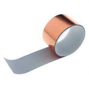 China Double Sided 2 Inch Wide Adhesive Conductive Copper Foil Tape Strip 0.06mm on sale