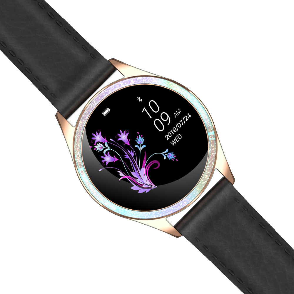  Round Lady Style NRF 52832 Heart Rate Monitor Smartwatch Manufactures