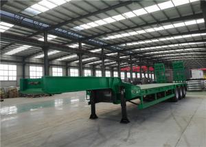  4mm Antiskid Plate Heavy Haul Trailer For Transport Cranes / Bulldozers Manufactures