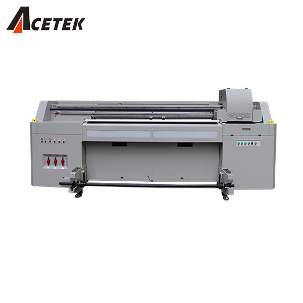  2.5m UV Inkjet Flatbed Printer 4 Colors For Rigid And Soft Material Manufactures