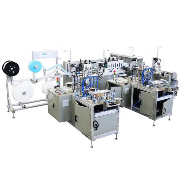  100pcs /min One Drive Two Flat Face Mask Making Machine Fully Automatic Manufactures