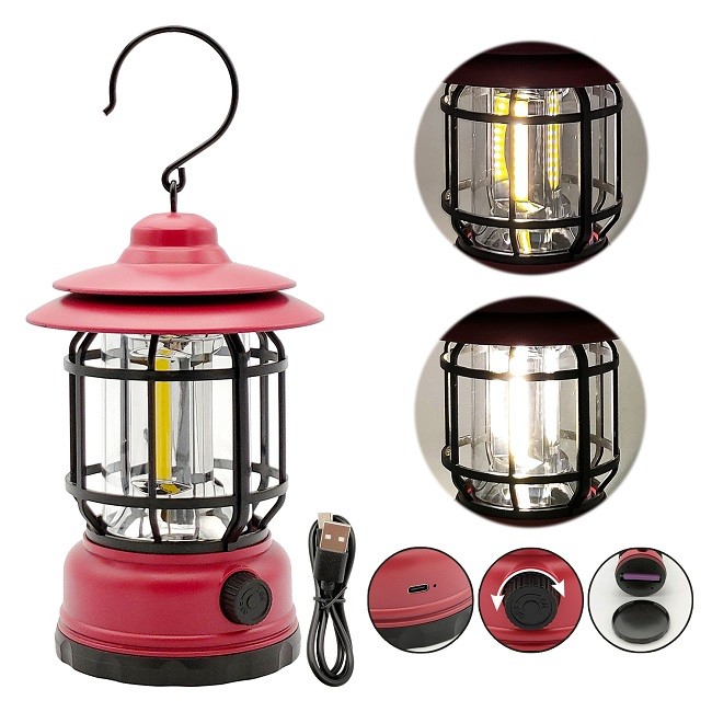 China Outdoor Portable LED Camping Lantern 110x110x184mm White For Party Festival on sale