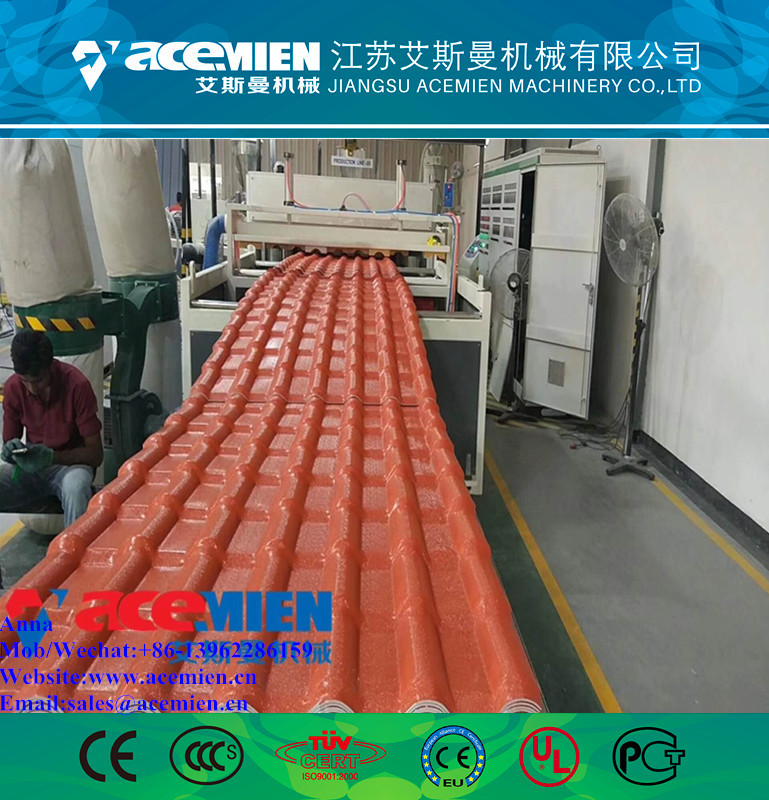  Hot popular pvc plastic roofing sheet extrusion machine/glazed tile equipment extrusion line Manufactures