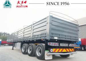 China 40T Flatbed Semi Trailer With Dropside Wall Side Wall Semi Trailer For Sale on sale