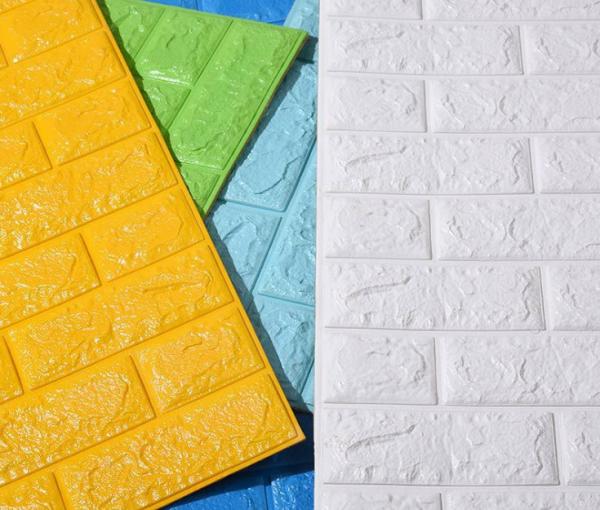 Quality Sound Absorbing Waterproof Foam Wall Stickers 3D Wallpaper for sale