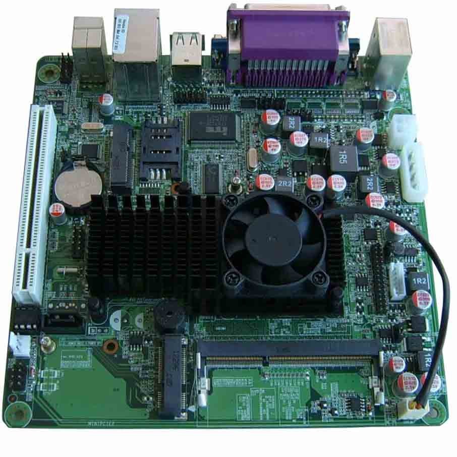 China Intel ATOM D525 HL-D525-DC IN-LF Mainboard with 12V DC Input on Board  on sale