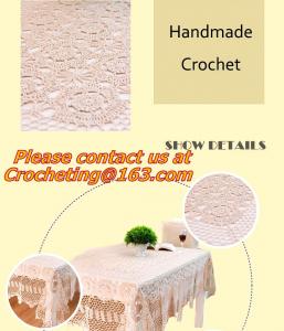China Handmade cotton lace crochet table cloth table runner American Rural nostalgia sofa cloth on sale