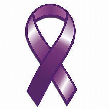  Dark Purple Ribbon Car Magnet as Animal Abuse Awareness, Made of Rubber Manufactures
