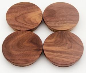 China Wooden lids, sealed glass jars wood lids with seal silicone ring on sale