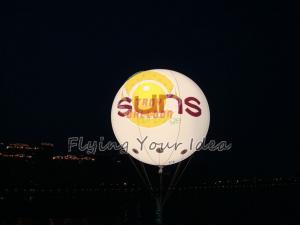  Fireproof 2.5m diameter reusable Inflatable Lighting Balloons for opening event Manufactures