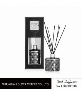 applique pattern clear bottle reed diffuser with exposure folding box
