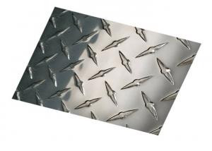 China OEM Embossed Diamond Tread Aluminum Sheet 0.2mm Thickness on sale