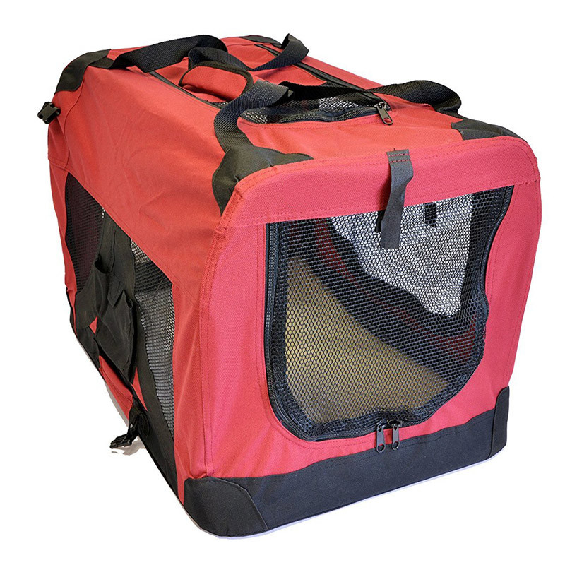  Red 28in Foldable Pet Carrier 20in Cat Travel Bag Airline Manufactures