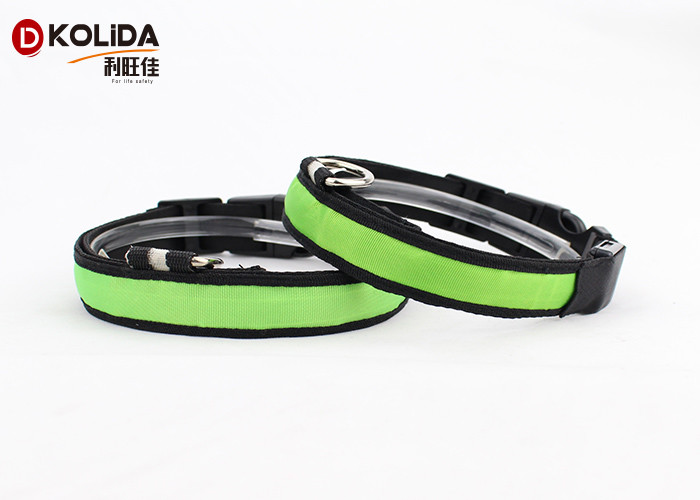  Adjustable Pet Polyster LED Lighted Dog Leash And Collar 2.5cm/1" X 41-51cm Manufactures
