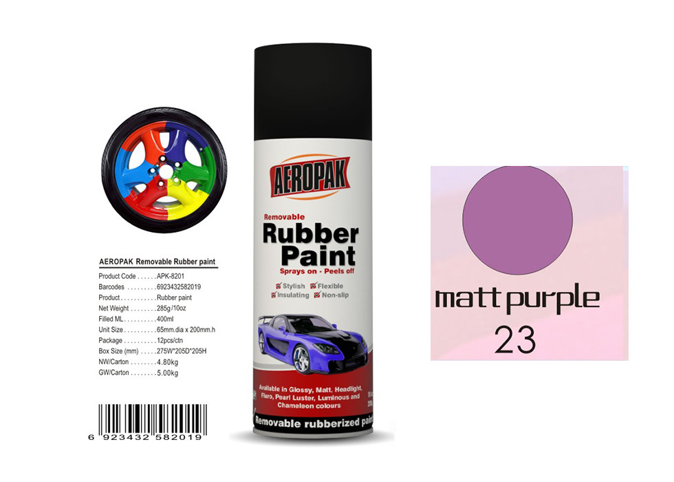  High Efficiency Rubber Coat Spray Paint Matt Purple Color For Wood Manufactures