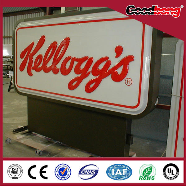  New Style Custom outdoor led advertising display, acrylic vacuum forming rotating display light sign board Manufactures