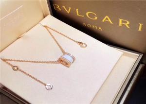  18K Gold B Zero1 Diamond Necklace For Young Girls / Boys Manufactures
