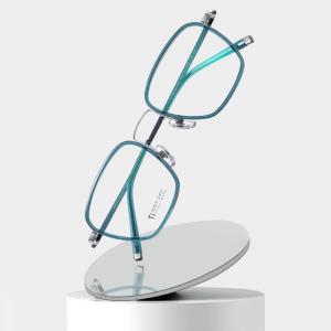  Titanium Frame Square Acetate Glasses , CE Men Fashion Glasses Manufactures