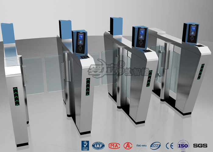  Waist Height Turnstile Security Systems , Face Recognition Speed Fastlane Turnstile Manufactures