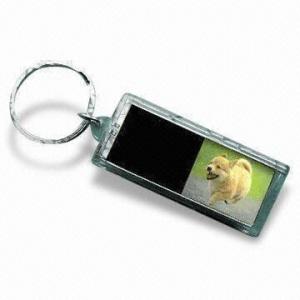 Solar-powered Waterproof LED Flash Keychain Lights with Two Different Pictures in One Surface Manufactures