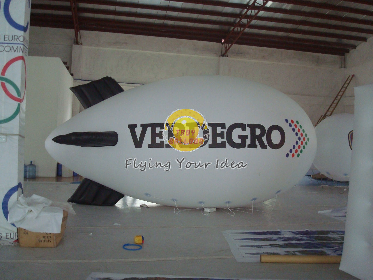  6*2.5m Inflatable Advertising Helium Zeppelin / Blimp Balloons with UV Protected Printing Manufactures