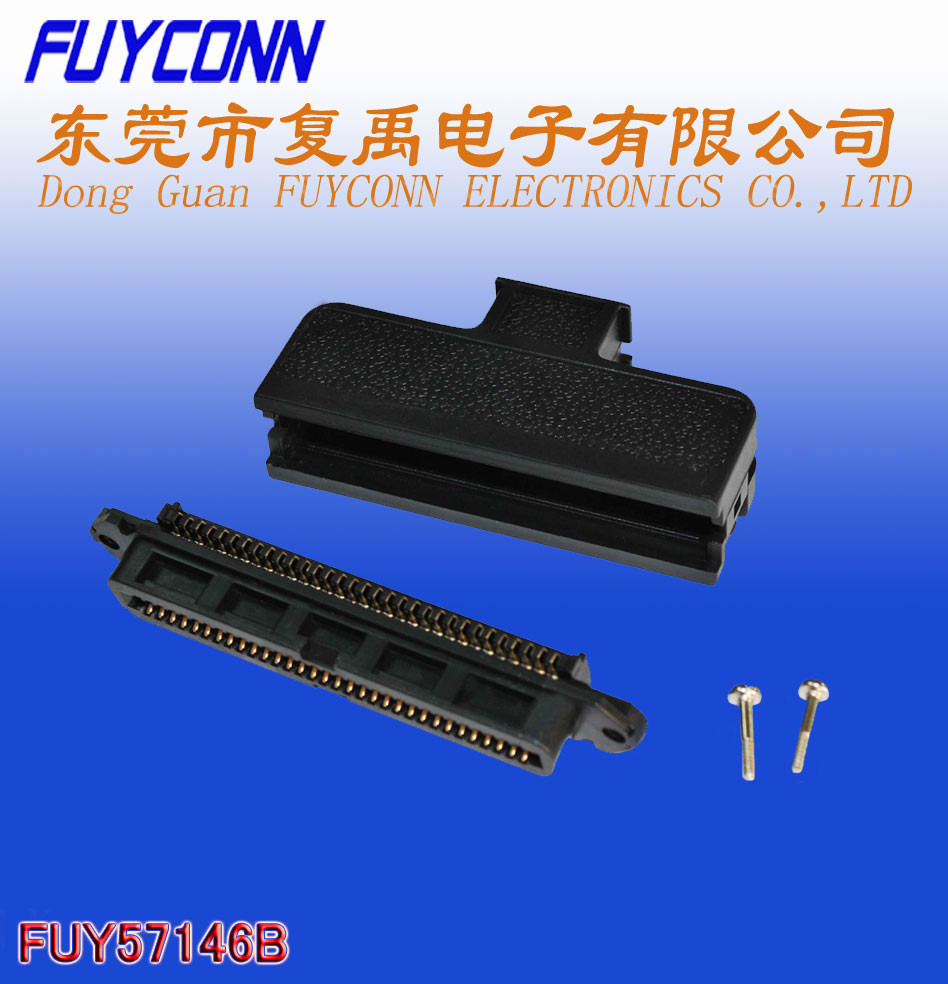  180 Degree Plastic Telco 50 Pin IDC Female Type Connector 25 Pairs Manufactures